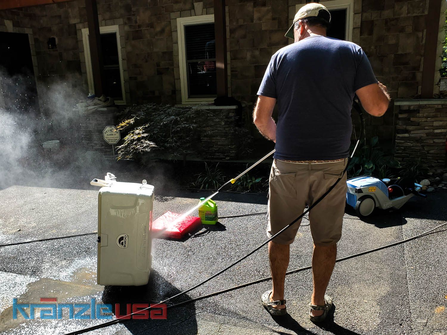 Annapolis boat cleaning with a Kranzle pressure washer 3