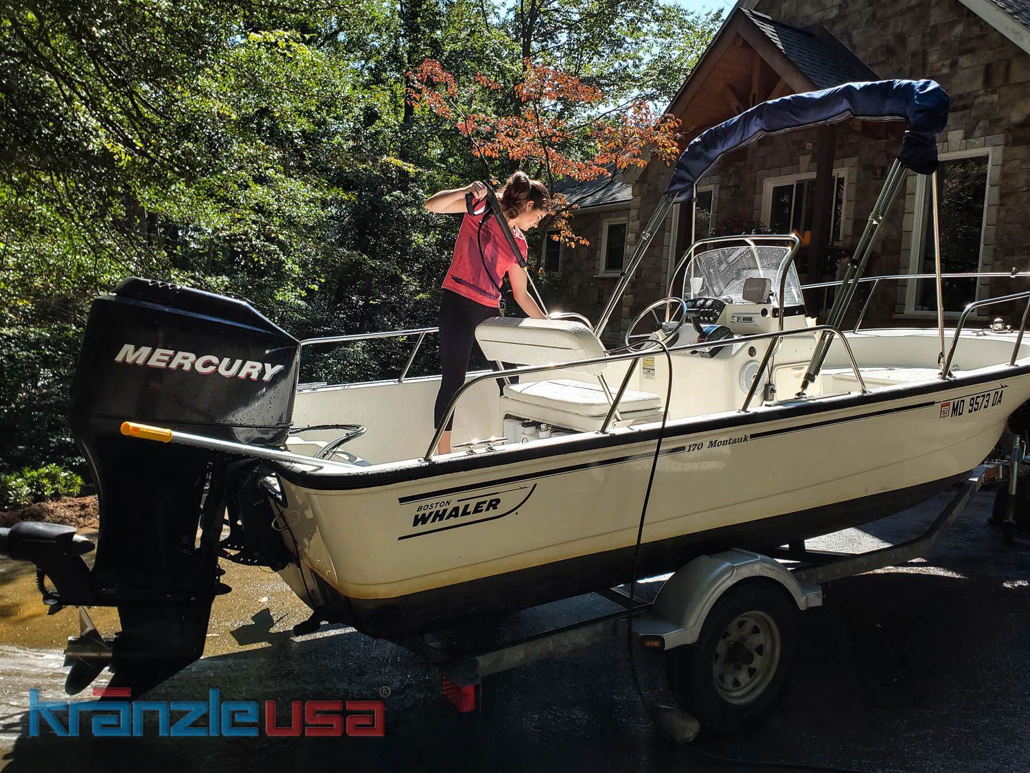 Annapolis boat cleaning with a Kranzle pressure washer 4