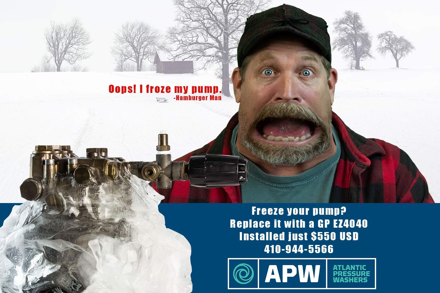 Freeze your pump? Get a replacements pump for just $550 installed!