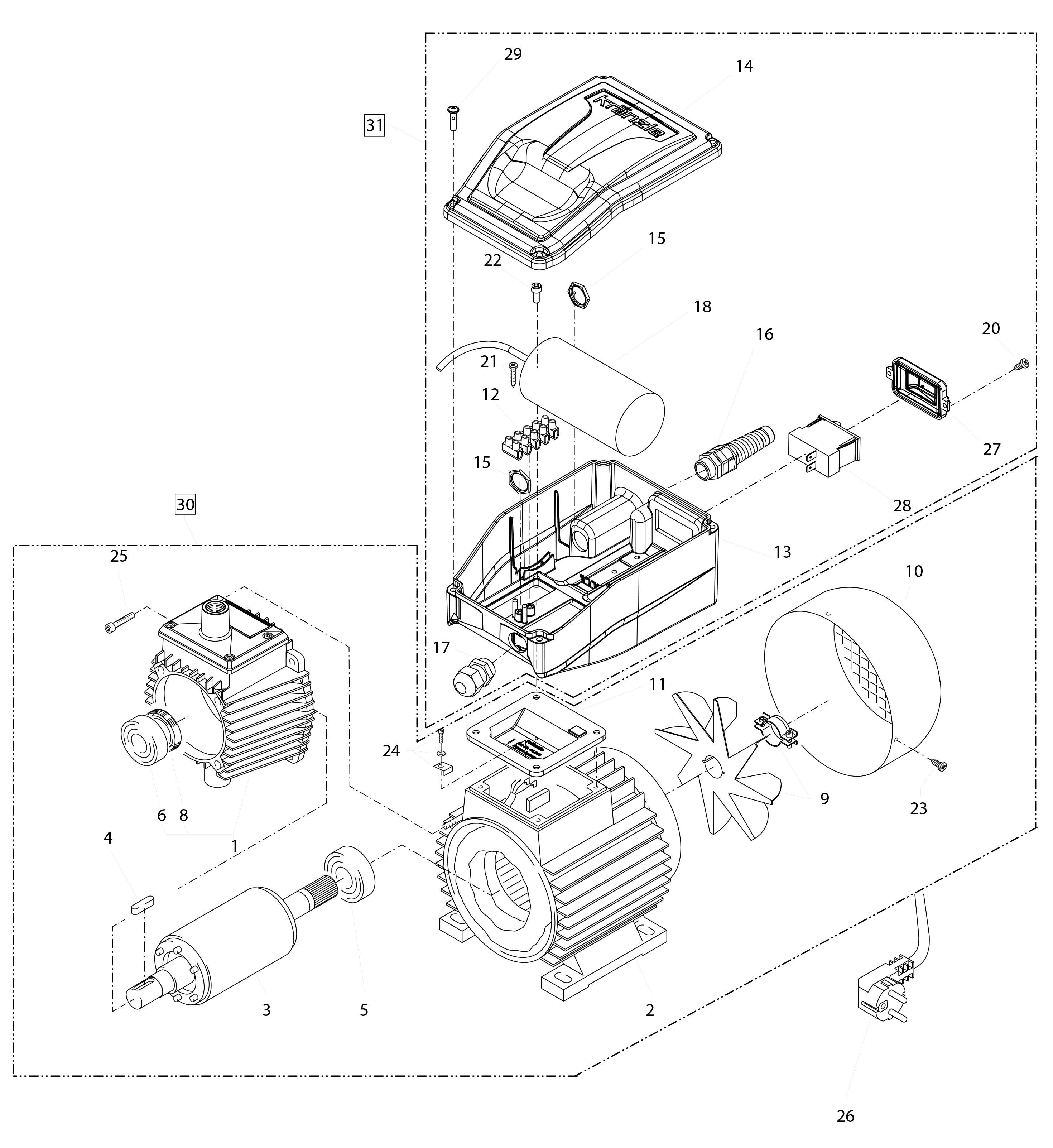 1122TST Primary parts diagram