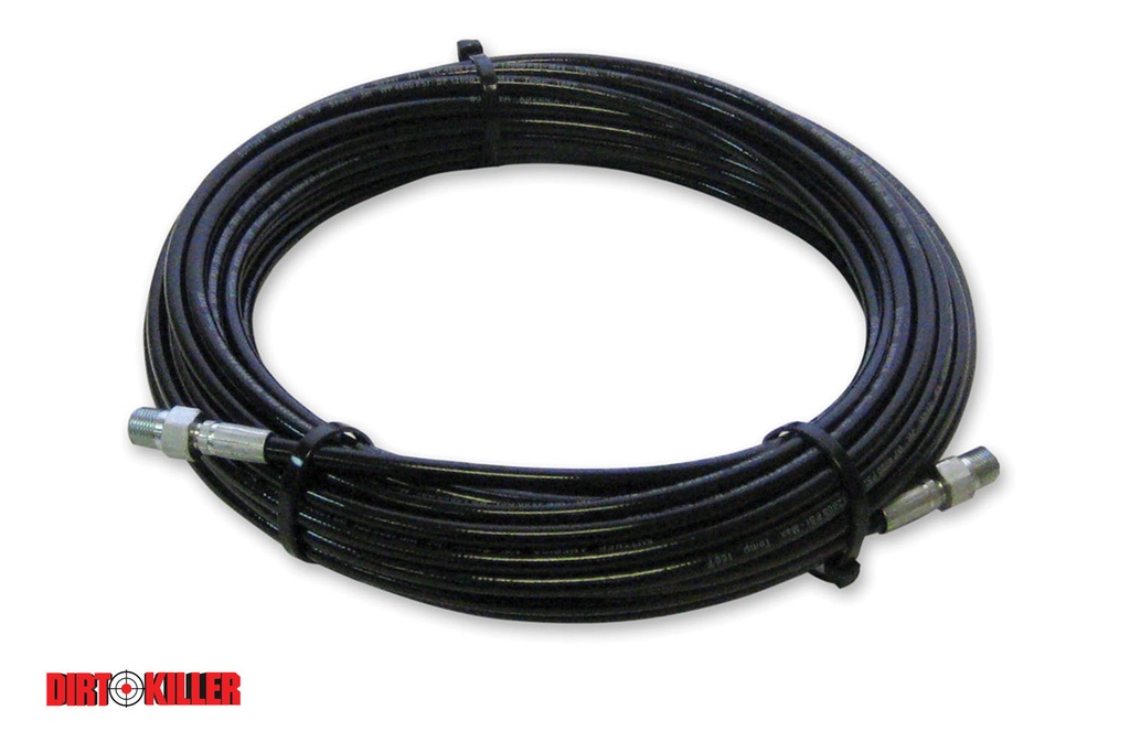 Sewer Jetter Hose 1/8" x 25' Smooth Jacket hose.  Rated for 4800psi MAX and 160°F MAX